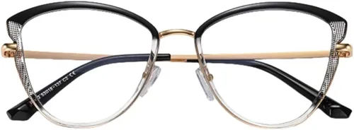 Vista 2 de Shiratori Blue Light Blocking Glasses with TR90 Cat Eye Frame ， Computer Glasses - Anti Eyestrain & UV Glare Protection