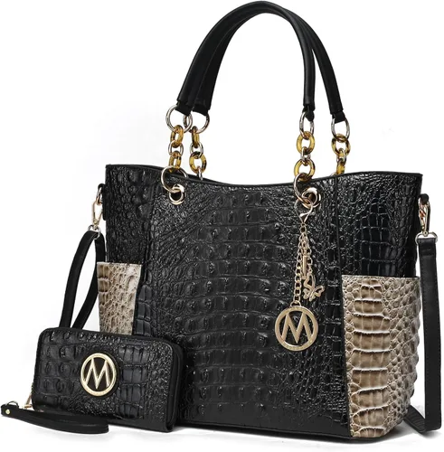 Vista 47 de MKF Collection - Juego de bolsa de mano para mujer, con cartera y asa superior, de piel vegana