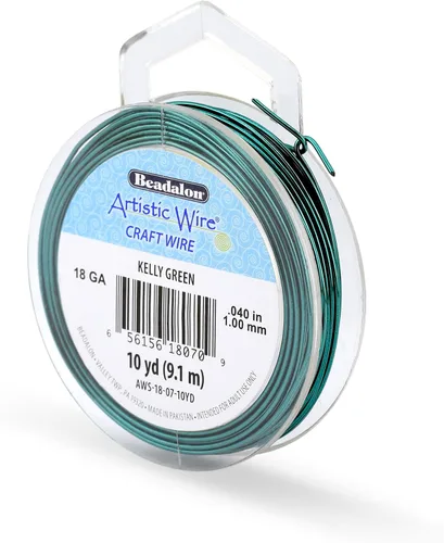 Vista 205 de Artistic Wire, Alambre de cobre de color chapado en plata de calibre 18, resistente al deslustre, amatista, 20 pies