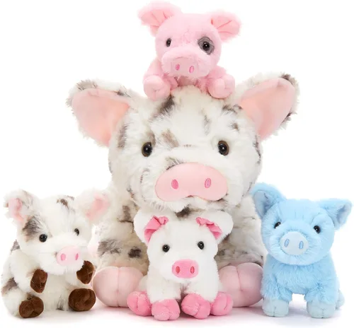 Vista 10 de BENINY - Juego de 4 piezas de peluche de águila calva, 18 pulgadas, mamá águila con 3 bebés
