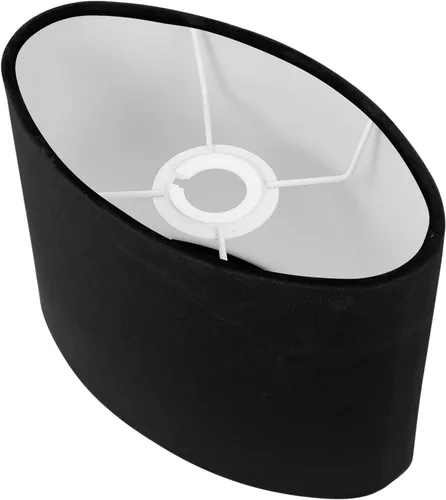 Vista 8 de Beaupretty Pantalla ovalada de tela para lámpara E27, cubierta de repuesto para lámpara de mesa, protector de luz de lámpara de pie