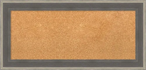 Vista 20 de Amanti Art Natural Cork Board for Wall, 18x24 Vision Board with Grey Wood Frame, Small Corkboard Office Decor for Home Organization, Country Rustic