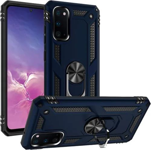 Vista 23 de ADDIT Funda S20 para Samsung Galaxy S20 de 6.1 pulgadas, con anillo de soporte, soporte ajustable, grado militar, protección resistente, a prueba