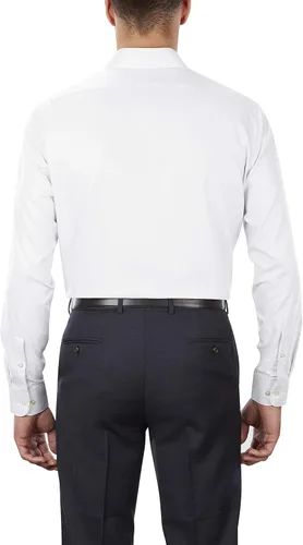 Vista 3 de Van Heusen Men's Herringbone Regular Fit Solid Spread Collar Dress Shirt