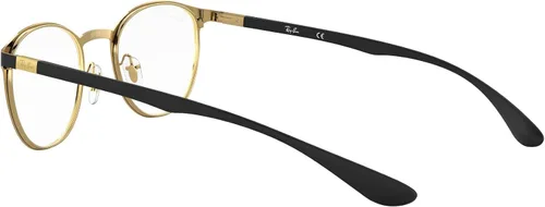 Vista 5 de Ray-Ban Unisex Rx6355 Round Prescription Eyeglass Frames Negro mate en Arista/Demo Lens