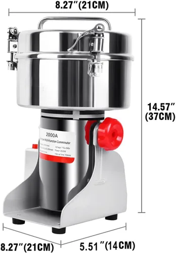 Vista 2 de 220V 70.55 oz Grano Eléctrico Comercial Hierba Grinder Notoginseng Molino Rectificadora