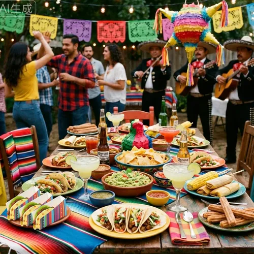 Vista 7 de 50 piezas de Taco Nights Mexican Cinco De Mayo Party Taco Holder Mexican Nacho Popcorn Bandejas sin ensamblar Snack Soporte de papel desechable