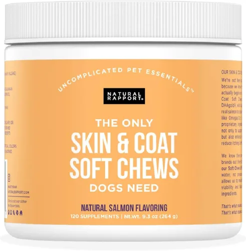Vista 9 de Natural Rapport Suplemento para alergias para perros, los únicos masticables suaves que los perros necesitan, golosinas de 120 unidades que