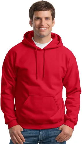 Vista 31 de Gildan - Sudadera con capucha para hombre, mezcla pesada, cordón de ajuste, Rosa de seguridad