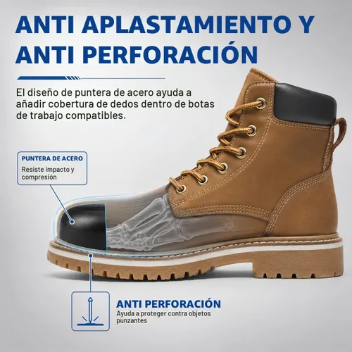 Vista 2 de Cabilock Insertos de punta de acero para zapatos, 1 par de protectores Punteras internas de metal para calzado compatible con una espaciosa puntera