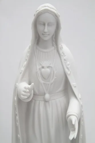 Vista 3 de Figura de escultura de estatua religiosa católica italiana de Nuestra Señora de Fátima María de 24 pulgadas, colección Vittoria hecha en Italia