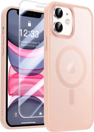 Vista 27 de SEXYMOM Funda magnética para iPhone 11 con protector de pantalla, compatible con carga inalámbrica, prueba de caídas de grado militar de 21 pies, a