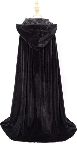 Vista 5 de Makroyl - Capa de terciopelo para niños con capucha para disfraces de Halloween o Navidad
