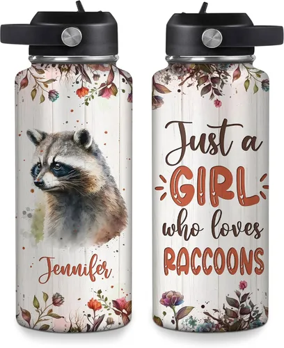 Vista 11 de Hyturtle Botella de agua personalizada con diseño de oso – Botella de acero inoxidable aislada de viaje con tapa a prueba de fugas, 18 onzas, 32