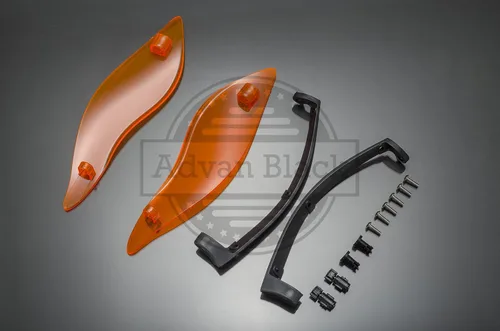 Vista 10 de Moto Onfire Deflectores de aire para motocicleta Whisky ámbar con carenado de murciélago para Electra Glide '14 y más tarde (2 piezas)