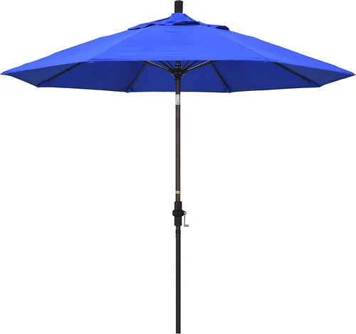 Vista 12 de California Umbrella GSCUF908117-5410 - Sombrilla redonda de 9 pies con poste de aluminio y varillas de fibra de vidrio para patio, 9 pies