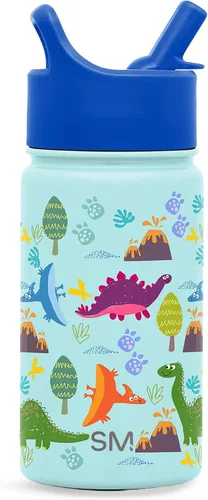 Vista 38 de Simple Modern - Botella de agua para niños y vaso para niños pequeños, 14 onzas, lazos Insulated Stainless Steel Toddler Water Bottle, Kids