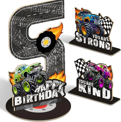 Vista 55 de Juego de 3 piezas de dinosaurios con signo de número de 2º cumpleaños, decoración de mesa de dinosaurios para niños y niños de 2º cumpleaños