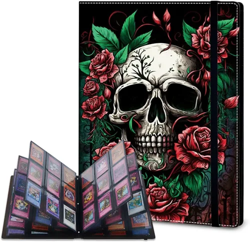 Vista 45 de Rossy Carpeta de tarjetas con 4 bolsillos, carpeta de tarjetas intercambiables, álbum de colección de tarjetas, para 160 tarjetas de carga lateral