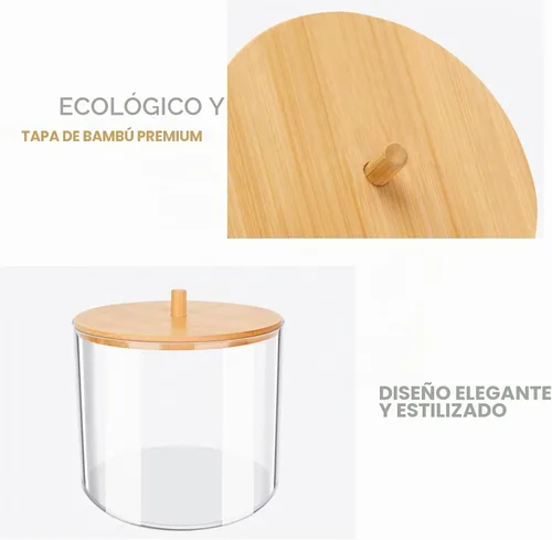 Vista 6 de homicozy Soporte para Cápsulas de Café con Tapa de Bambú, Gran Capacidad de 80 Onzas, Almacenamiento Transparente de Encimera para Cápsulas de Café