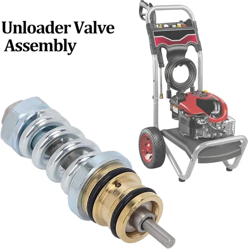 Vista 2 de Pissente Troy Bilt 309515003, 308418003 - Conjunto de válvula de descargador para bomba de lavado a presión Troy Bilt, aleación de acero + cobre