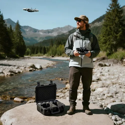Vista 6 de Lykus Titan N200 - Carcasa rígida impermeable para DJI Neo 2 y controlador Estuche rígido