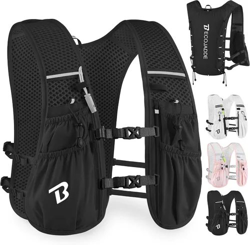 Vista 14 de BECOJADDE Chaleco de Hidratación Mochila para Correr para Hombres Mujeres, Mochila de Hidratación Ligera de 5L para Correr, Chaleco de Hidratación