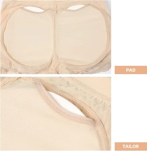 Vista 5 de WEICHENS Bragas postizas para mujer con levantamiento de glúteos con control acolchado realzador de cadera ropa interior moldeadora a