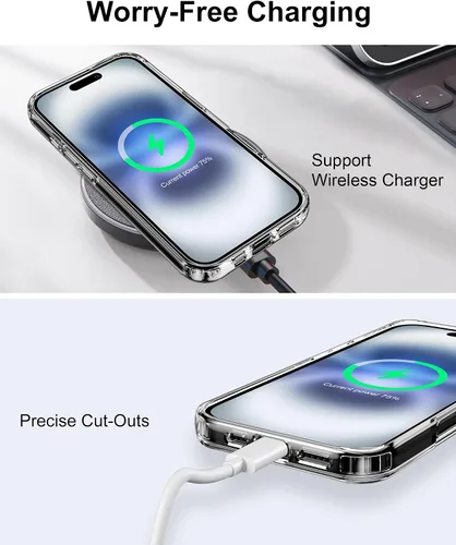 Vista 321 de HOOMIL Funda para iPhone 7 Plus/iPhone 8 Plus de 5.5 Pulgadas, sin amarillamiento, protección contra caídas, cubierta trasera dura transparente