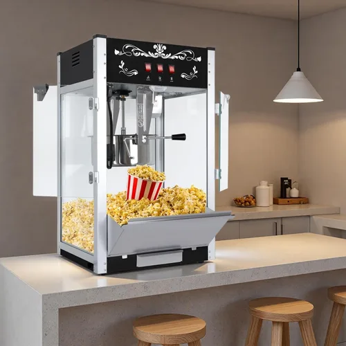 Vista 4 de Máquina de palomitas Trygoal, máquina de palomitas de 16 Oz para 80 tazas por tanda, máquina de palomitas estilo barra con 1 cuchara, 1 cuchara