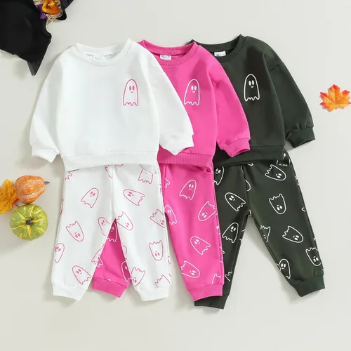 Vista 7 de Conjunto de sudadera de manga larga con diseño de trébol para el día de San Patricio, conjunto infantil