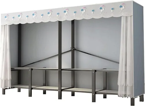 Vista 9 de large closets Large Closet Steel Clothes Closet Portable Wardrobe Closet Foldable Closet 170cm/192cm/220cm for Bedroom Wardrobe Closet Space-saving