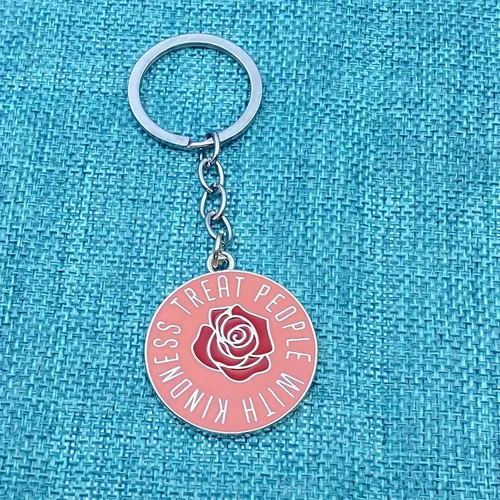 Vista 5 de xyqcy One Direction Gift Treat People with Kindness Keychain para fanáticos de Harry Merch, joyería para ella y él, madre, hija, hermanas, amigos