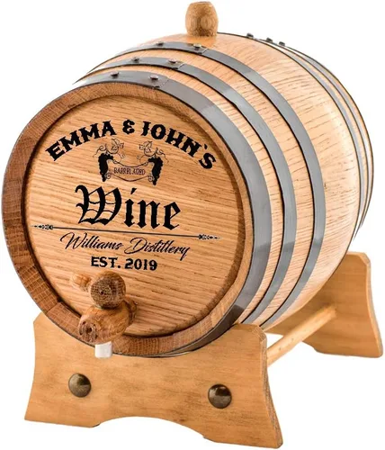 Vista 2 de Personalizado - Barril de envejecimiento de roble de vino personalizado - Envejecido en barril (2 litros)