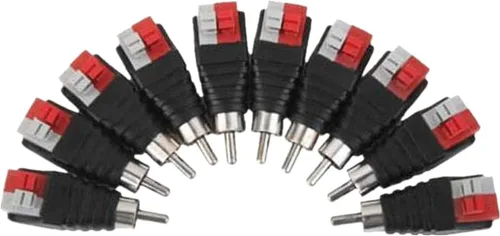 Vista 8 de MATTOX Cable de altavoz a audio macho RCA conector adaptador Jack Plug 10pcs/Set
