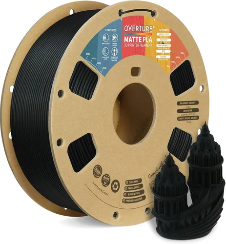 Vista 48 de OVERTURE Matte PLA Filament 1.75mm 1kg for FDM 3D Printer (Baby Pink)