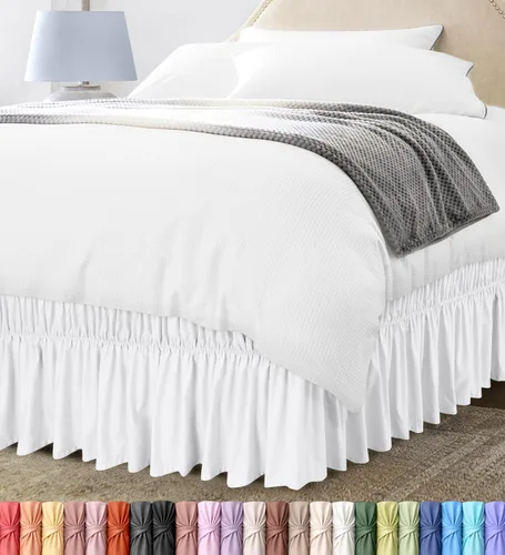 Vista 11 de Utopia Bedding Falda de Cama Elástica Twin - Volante de Fácil Colocación - Falda de Cama de Microfibra con Cinturón Elástico Ajustable Caída