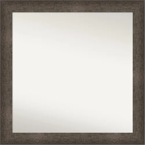 Vista 655 de Amanti Art Espejo de pared personalizado no biselado (25 x 25 pulgadas), marco de bronce acentuado, varios tamaños personalizados, espejo de baño