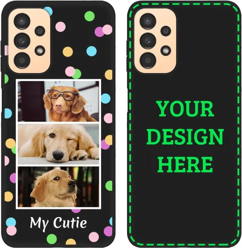 Vista 8 de Funda de teléfono con foto personalizada para Samsung Galaxy A13 4G, imagen/texto personalizados, funda negra delgada y suave, regalo único de nicho