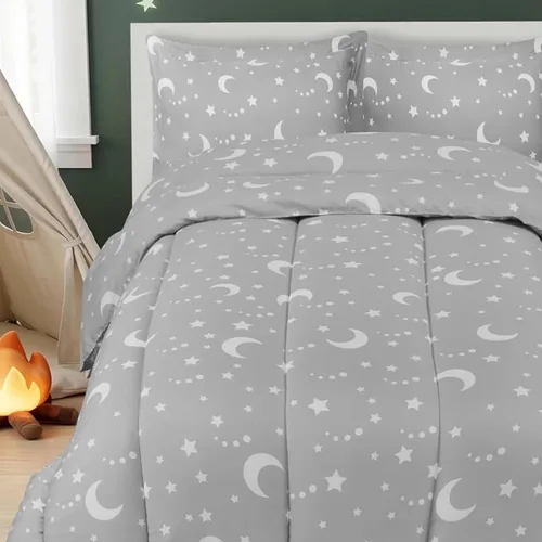 Vista 14 de Utopia Bedding - Juego de edredón de unicornio para todas las estaciones con 2 fundas de almohada, juego de cama de 3 piezas de microfibra cepillada