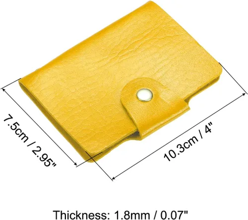 Vista 2 de PATIKIL Portatarjetas de crédito, paquete de cartera delgada de cuero para tarjetas de visita, organizador de almacenamiento protector con ranuras