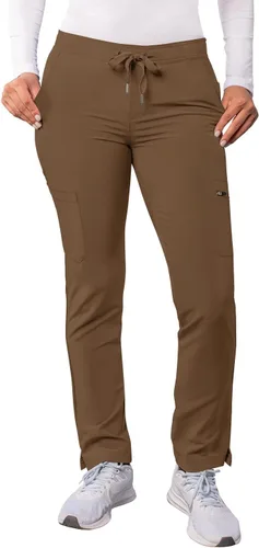 Vista 18 de Adar Addition Scrubs para mujer - Pantalones ajustados de yoga con cordón, para mujer Negro