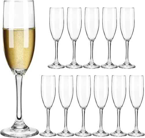 Vista 8 de Juego de 6 copas de champán clásicas a granel, elegantes copas de tostado, 6 onzas