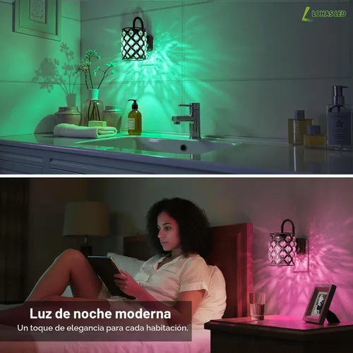 Vista 7 de L LOHAS LED Luz nocturna, luz nocturna enchufable con sensor de anochecer a Negro1