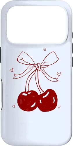 Vista 30 de Cherri Ties Baby Blue Cherry Bow Case for iPhone 17