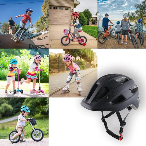 Vista 7 de Casco de bicicleta para niños de 1 a 8 años, cascos ajustables para niños y niñas, casco ligero para niños, ciclismo, scooter, deportivo, 18.9-21.3