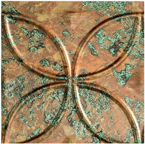 Vista 42 de FASÄDE Anillos Panel de Revestimiento Decorativo de Vinilo de 18 x 24 pulgadas en Bronce Argent (Paquete de 5)