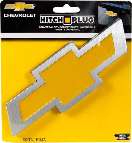 Vista 2 de Tapón de enganche de aluminio cepillado estilo corbatín de Chevy