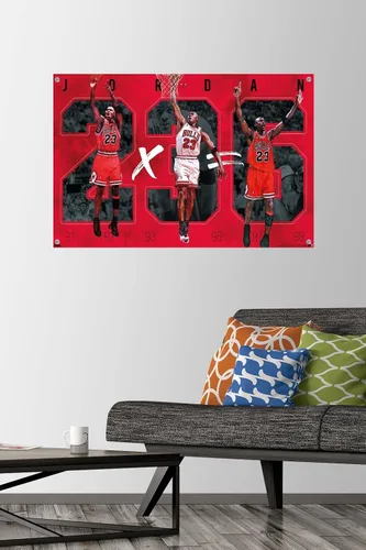 Vista 2 de Michael Jordan - Póster de seis paredes con pasadores