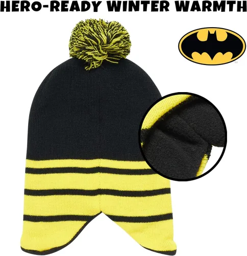 Vista 2 de DC Comics Conjunto de 2 pares de guantes o manoplas de invierno de Batman para niños (niños pequeños)